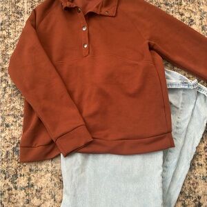 Cable & Gauge Copper Button-Accent Top